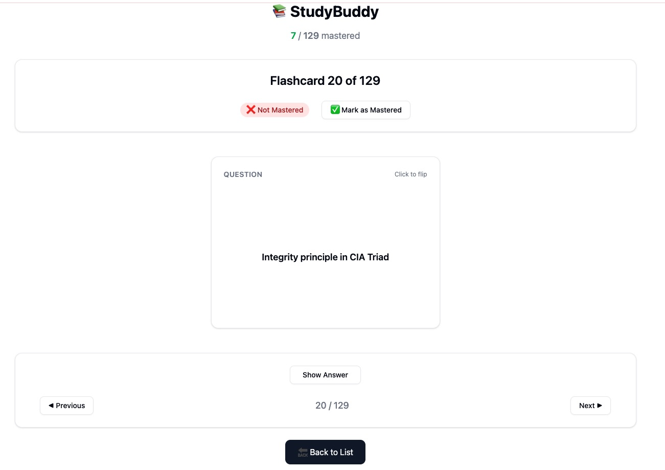 An image of the StudyBuddy project.